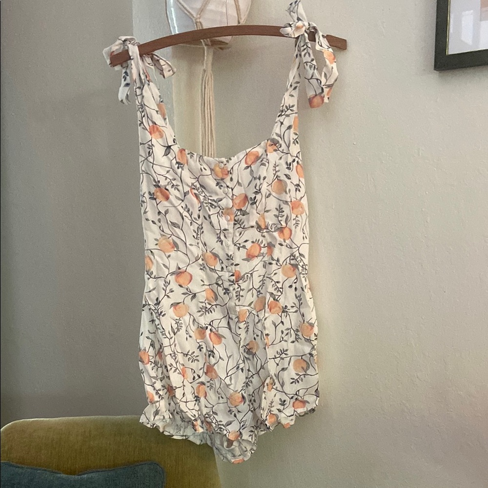 Beach Riot Peach Print Romper